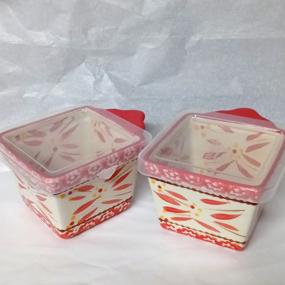 Temp-tations Ovenware Old World Collection Stackable Bowls and Lids Retired